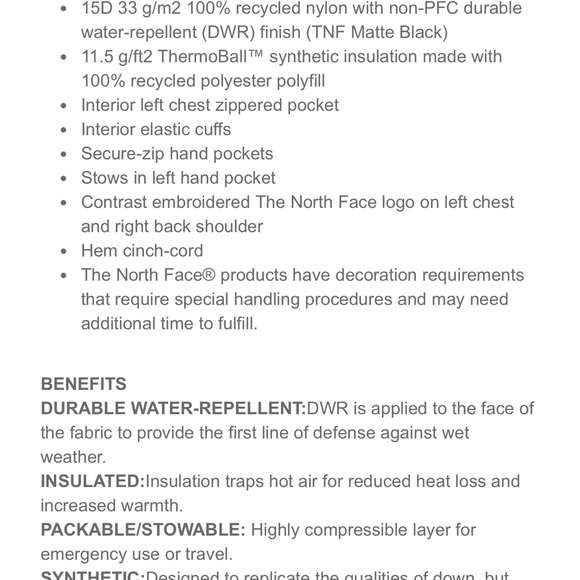 Women’s north face thermal jacket - Picture 6 of 6